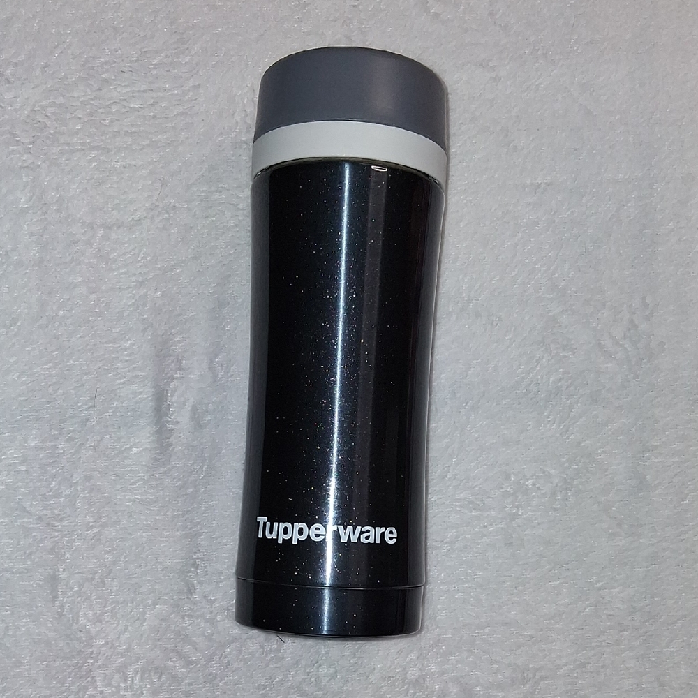 Tupperware Black and Gray Travel Mug